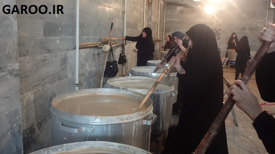 پخت بزرگترین سمنوی نذری کشور در شهرستان نهاوند + تصاویر