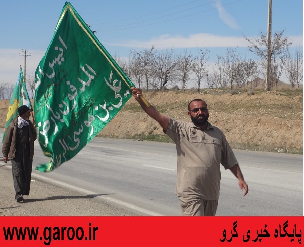  ورود کاروان پیاده زائران عراقی مشهد مقدس به شهرستان نهاوند + تصاویر